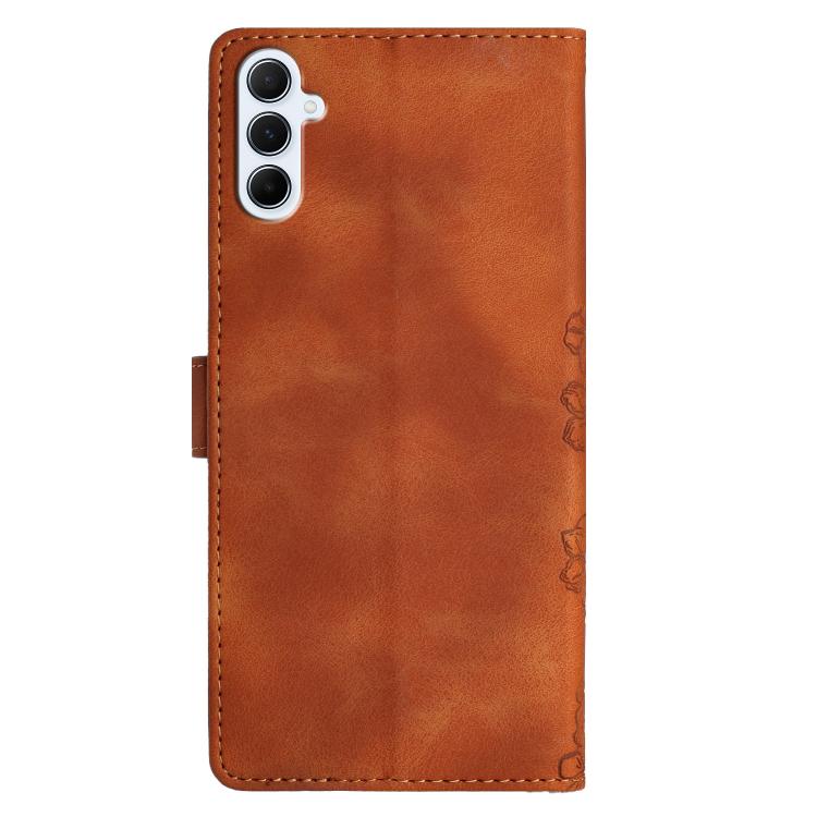 Peňaženkové puzdro Embossing Pattern Motýľ hnedé – Samsung Galaxy A17 5G | Kryty na mobil Kryty na mobil | Peňaženkové puzdro Embossing Pattern Motýľ hnedé – Samsung Galaxy A17 5G | Kryty na mobil