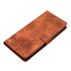 Peňaženkové puzdro Embossing Pattern Motýľ hnedé – Samsung Galaxy A17 5G | Kryty na mobil Kryty na mobil | Peňaženkové puzdro Embossing Pattern Motýľ hnedé – Samsung Galaxy A17 5G | Kryty na mobil