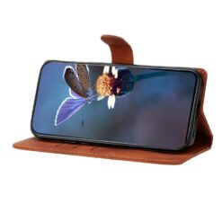 Peňaženkové puzdro Embossing Pattern Motýľ hnedé – Samsung Galaxy A17 5G | Kryty na mobil Kryty na mobil | Peňaženkové puzdro Embossing Pattern Motýľ hnedé – Samsung Galaxy A17 5G | Kryty na mobil