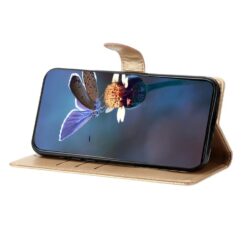 Peňaženkové puzdro Embossing Pattern Motýľ zlaté – Samsung Galaxy A17 5G | Kryty na mobil Kryty na mobil | Peňaženkové puzdro Embossing Pattern Motýľ zlaté – Samsung Galaxy A17 5G | Kryty na mobil
