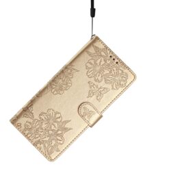 Peňaženkové puzdro Embossing Pattern Motýľ zlaté – Samsung Galaxy A17 5G | Kryty na mobil Kryty na mobil | Peňaženkové puzdro Embossing Pattern Motýľ zlaté – Samsung Galaxy A17 5G | Kryty na mobil