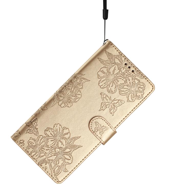 Peňaženkové puzdro Embossing Pattern Motýľ zlaté – Samsung Galaxy A17 5G | Kryty na mobil Kryty na mobil | Peňaženkové puzdro Embossing Pattern Motýľ zlaté – Samsung Galaxy A17 5G | Kryty na mobil