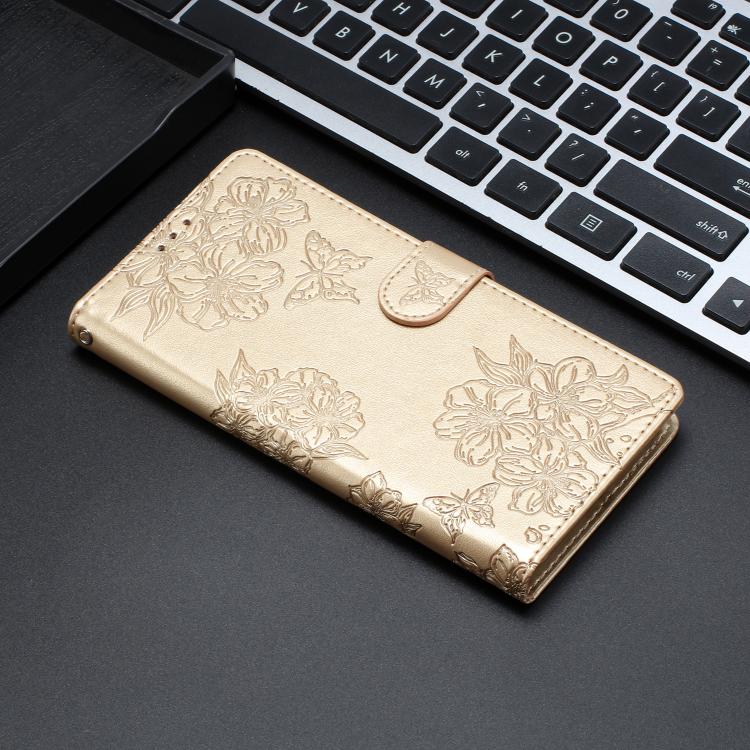 Peňaženkové puzdro Embossing Pattern Motýľ zlaté – Samsung Galaxy A17 5G | Kryty na mobil Kryty na mobil | Peňaženkové puzdro Embossing Pattern Motýľ zlaté – Samsung Galaxy A17 5G | Kryty na mobil