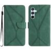 Kryty na mobil | Peňaženkové puzdro Embossing Pattern Stitchy case čierne – Samsung Galaxy A17 5G | Kryty na mobil