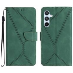 Peňaženkové puzdro Embossing Pattern Stitchy case zelené – Samsung Galaxy A17 5G