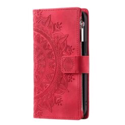 Peňaženkové puzdro Mandala zip case červené - Samsung Galaxy A17 5G