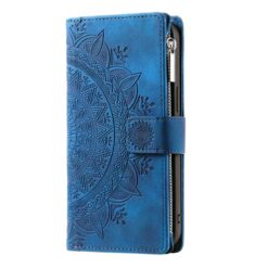 Kryty na mobil | Peňaženkové puzdro Mandala zip case modré – Samsung Galaxy A17 5G | Kryty na mobil