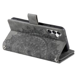 Peňaženkové puzdro Mandala zip case sivé – Samsung Galaxy A17 5G | Kryty na mobil Kryty na mobil | Peňaženkové puzdro Mandala zip case sivé – Samsung Galaxy A17 5G | Kryty na mobil