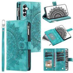Peňaženkové puzdro Mandala zip case zelené – Samsung Galaxy A17 5G | Kryty na mobil Kryty na mobil | Peňaženkové puzdro Mandala zip case zelené – Samsung Galaxy A17 5G | Kryty na mobil