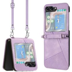 Kryty na mobil | Zadný kryt Lanyard case fialový – Samsung Galaxy Z Flip 7 | Kryty na mobil