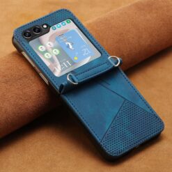 Kryty na mobil | Zadný kryt Lanyard case modrý – Samsung Galaxy Z Flip 7 | Kryty na mobil