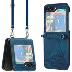 Kryty na mobil | Zadný kryt Lanyard case modrý – Samsung Galaxy Z Flip 7 | Kryty na mobil