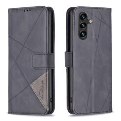 Kryty na mobil | Knižkové puzdro Rhombus čierne – Samsung Galaxy S25 FE | Kryty na mobil