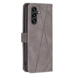Kryty na mobil | Knižkové puzdro Rhombus sivé – Samsung Galaxy S25 FE | Kryty na mobil