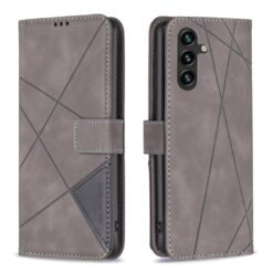 Kryty na mobil | Knižkové puzdro Rhombus sivé – Samsung Galaxy S25 FE | Kryty na mobil