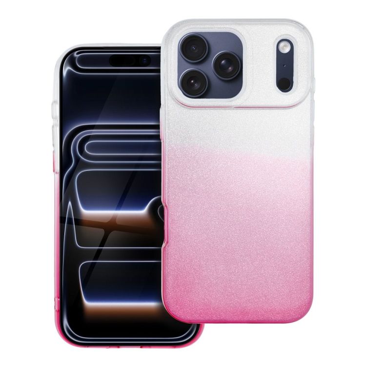 Ligotavý Kryt Forcell Shining transparentno-ružový – Apple iPhone 17 Pro / 18 Pro | Kryty na mobil Kryty na mobil | Ligotavý Kryt Forcell Shining transparentno-ružový – Apple iPhone 17 Pro / 18 Pro | Kryty na mobil