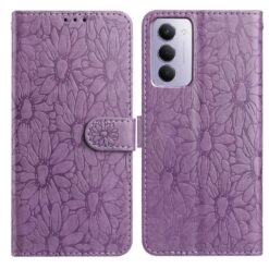 Peňaženkové puzdro Embossing Pattern Kvety fialové – Xiaomi Redmi 15 4G/5G | Kryty na mobil Kryty na mobil | Peňaženkové puzdro Embossing Pattern Kvety fialové – Xiaomi Redmi 15 4G/5G | Kryty na mobil