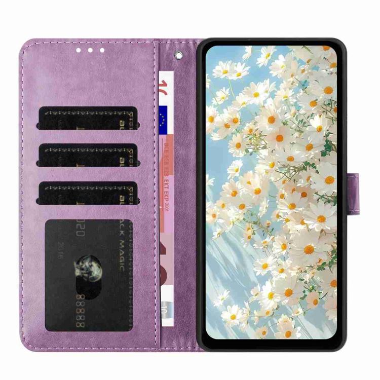 Peňaženkové puzdro Embossing Pattern Kvety fialové – Xiaomi Redmi 15 4G/5G | Kryty na mobil Kryty na mobil | Peňaženkové puzdro Embossing Pattern Kvety fialové – Xiaomi Redmi 15 4G/5G | Kryty na mobil