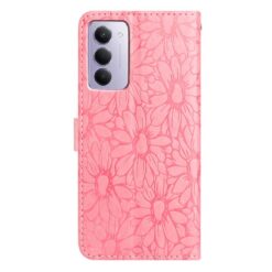Kryty na mobil | Peňaženkové puzdro Embossing Pattern Kvety ružové – Xiaomi Redmi 15 4G/5G | Kryty na mobil