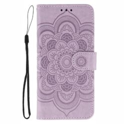 Kryty na mobil | Peňaženkové puzdro Embossing Pattern Mandala fialové – Xiaomi Redmi 15 4G/5G | Kryty na mobil