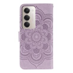 Kryty na mobil | Peňaženkové puzdro Embossing Pattern Mandala fialové – Xiaomi Redmi 15 4G/5G | Kryty na mobil