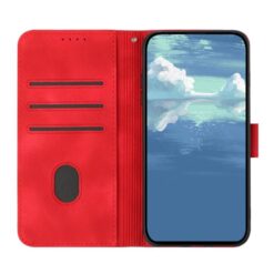 Kryty na mobil | Peňaženkové puzdro Embossing Pattern Square červené – Xiaomi Redmi 15 4G/5G | Kryty na mobil