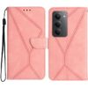Kryty na mobil | Peňaženkové puzdro Embossing Pattern Kvety ružové – Xiaomi Redmi 15 4G/5G | Kryty na mobil