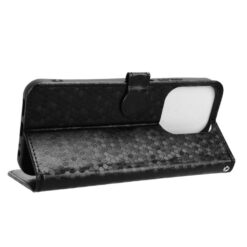 Kryty na mobil | Peňaženkové puzdro Honeycomb Dot Texture Case čierne – Xiaomi Redmi 15C | Kryty na mobil
