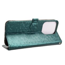 Kryty na mobil | Peňaženkové puzdro Honeycomb Dot Texture Case zelené – Xiaomi Redmi 15C | Kryty na mobil