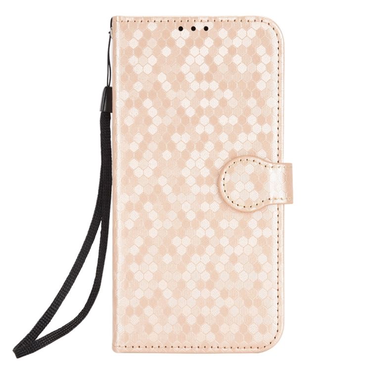 Peňaženkové puzdro Honeycomb Dot Texture Case zlaté – Xiaomi Redmi 15C | Kryty na mobil Kryty na mobil | Peňaženkové puzdro Honeycomb Dot Texture Case zlaté – Xiaomi Redmi 15C | Kryty na mobil