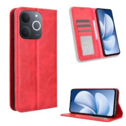 Peňaženkové puzdro Retro Leather červené – Realme Note 70T | Kryty na mobil Kryty na mobil | Peňaženkové puzdro Retro Leather červené – Realme Note 70T | Kryty na mobil