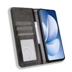 Peňaženkové puzdro Retro Leather čierne – Realme Note 70T | Kryty na mobil Kryty na mobil | Peňaženkové puzdro Retro Leather čierne – Realme Note 70T | Kryty na mobil
