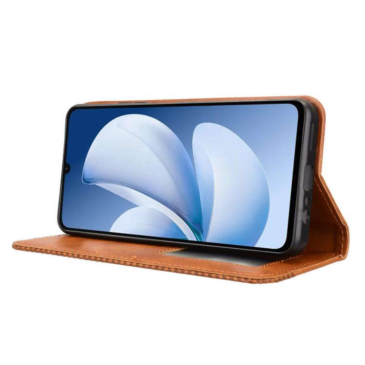 Peňaženkové puzdro Retro Leather hnedé – Realme Note 70T | Kryty na mobil Kryty na mobil | Peňaženkové puzdro Retro Leather hnedé – Realme Note 70T | Kryty na mobil