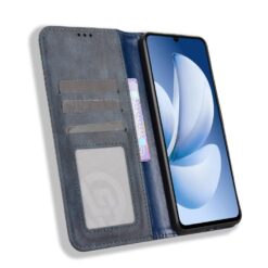 Peňaženkové puzdro Retro Leather modré – Realme Note 70T | Kryty na mobil Kryty na mobil | Peňaženkové puzdro Retro Leather modré – Realme Note 70T | Kryty na mobil