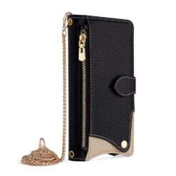 Kryty na mobil | Peňaženkové puzdro Chain Wallet Case čierne – Samsung Galaxy A17 5G | Kryty na mobil