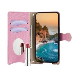 Kryty na mobil | Peňaženkové puzdro Chain Wallet Case ružové – Samsung Galaxy A17 5G | Kryty na mobil