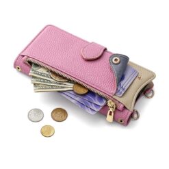 Kryty na mobil | Peňaženkové puzdro Chain Wallet Case ružové – Samsung Galaxy A17 5G | Kryty na mobil