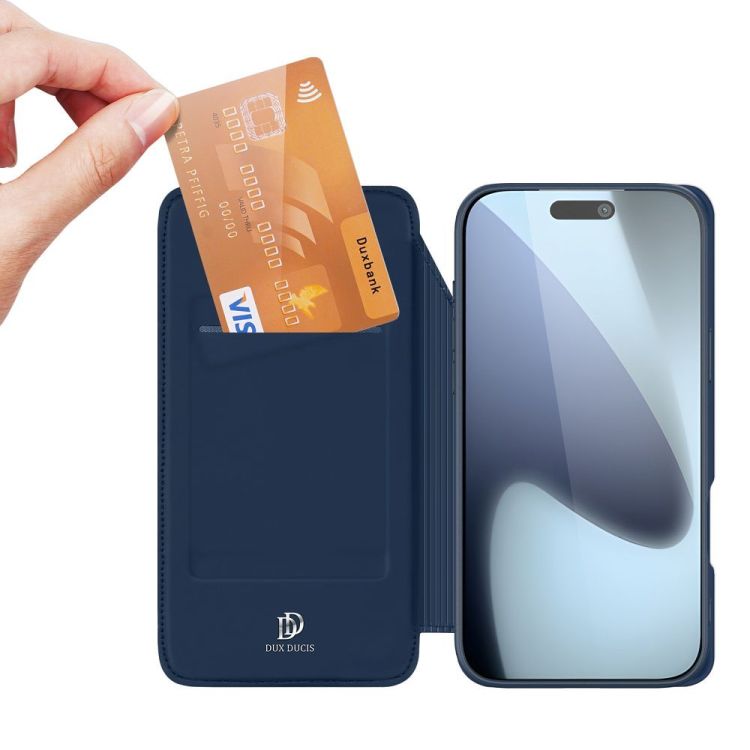 Peňaženkové puzdro Dux Ducis Skin Pro modré – Apple iPhone 17 Pro / 18 Pro | Kryty na mobil Kryty na mobil | Peňaženkové puzdro Dux Ducis Skin Pro modré – Apple iPhone 17 Pro / 18 Pro | Kryty na mobil