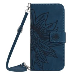 Kryty na mobil | Peňaženkové puzdro Embossing Pattern Kvet modré – T Phone 3 | Kryty na mobil