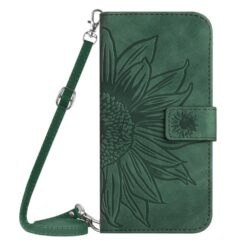Kryty na mobil | Peňaženkové puzdro Embossing Pattern Kvet zelené – T Phone 3 | Kryty na mobil