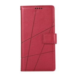 Kryty na mobil | Peňaženkové puzdro Embossing Pattern Line červené – Samsung Galaxy S25 FE | Kryty na mobil