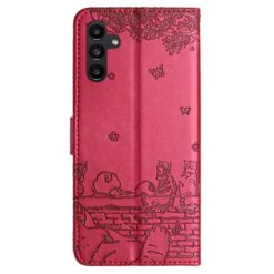 Peňaženkové puzdro Embossing Pattern Mačky červené – Samsung Galaxy S25 FE | Kryty na mobil Kryty na mobil | Peňaženkové puzdro Embossing Pattern Mačky červené – Samsung Galaxy S25 FE | Kryty na mobil