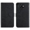 Kryty na mobil | Peňaženkové puzdro Embossing Pattern Motýľ a ruže fialové – T Phone 3 | Kryty na mobil