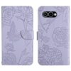 Peňaženkové puzdro Embossing Pattern Kvet fialové – T Phone 3 | Kryty na mobil Kryty na mobil | Peňaženkové puzdro Embossing Pattern Kvet fialové – T Phone 3 | Kryty na mobil