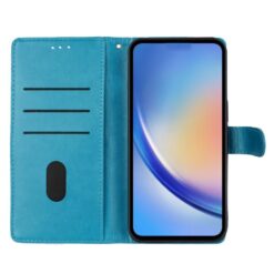 Kryty na mobil | Peňaženkové puzdro Embossing Pattern Motýľ modré – Samsung Galaxy S25 FE | Kryty na mobil