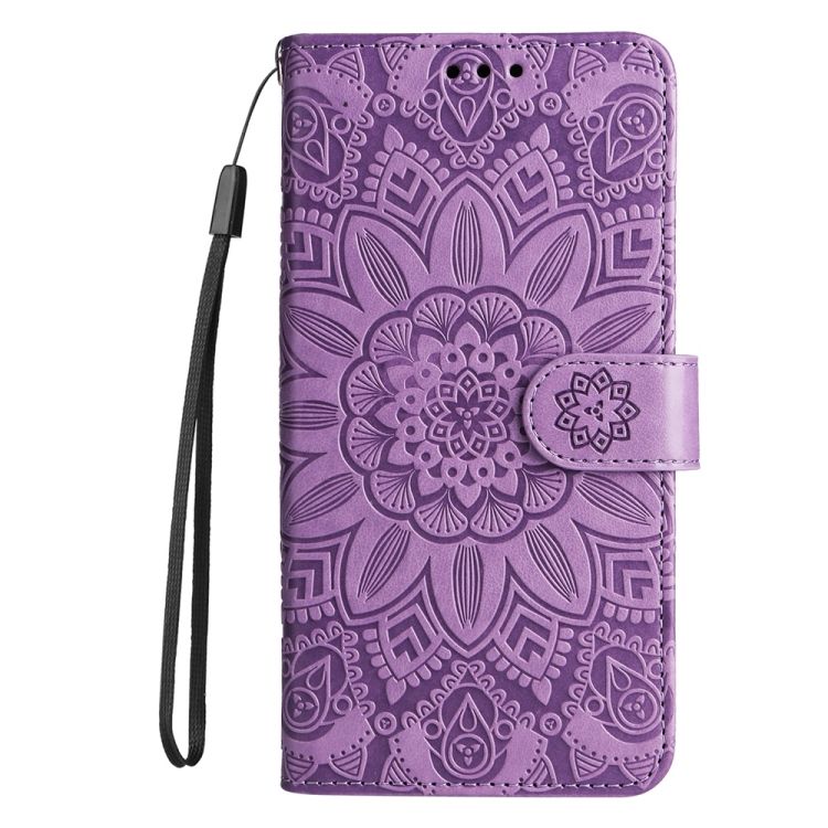 Peňaženkové puzdro Embossing Pattern Slnečnica fialové – Xiaomi Poco C85 | Kryty na mobil Kryty na mobil | Peňaženkové puzdro Embossing Pattern Slnečnica fialové – Xiaomi Poco C85 | Kryty na mobil