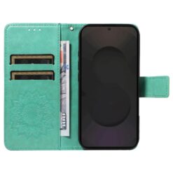 Peňaženkové puzdro Embossing Pattern Slnečnica zelené – Samsung Galaxy S25 FE | Kryty na mobil Kryty na mobil | Peňaženkové puzdro Embossing Pattern Slnečnica zelené – Samsung Galaxy S25 FE | Kryty na mobil