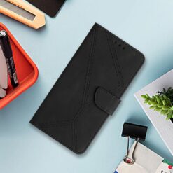Peňaženkové puzdro Embossing Pattern Stitchy case čierne – T Phone 3 | Kryty na mobil Kryty na mobil | Peňaženkové puzdro Embossing Pattern Stitchy case čierne – T Phone 3 | Kryty na mobil