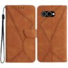 Kryty na mobil | Peňaženkové puzdro Embossing Pattern Stitchy case zelené – T Phone 3 | Kryty na mobil