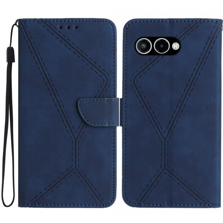 Peňaženkové puzdro Embossing Pattern Stitchy case modré – T Phone 3 | Kryty na mobil Kryty na mobil | Peňaženkové puzdro Embossing Pattern Stitchy case modré – T Phone 3 | Kryty na mobil